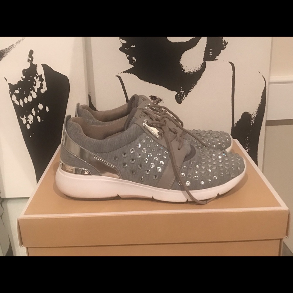 Michael kors sneakers with Rhine stones size 6